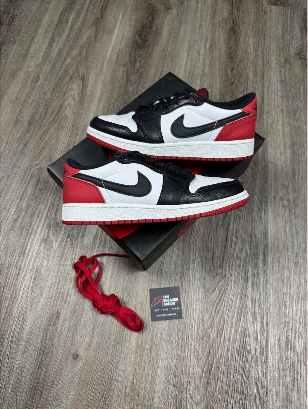 Size 4.5Y/6W - Air Jordan 1 Retro OG Low Black Toe